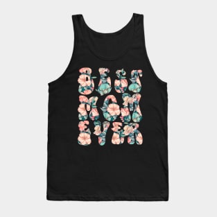 Best Mom Ever Cute Roses Vintage Floral Mother's Day Tank Top